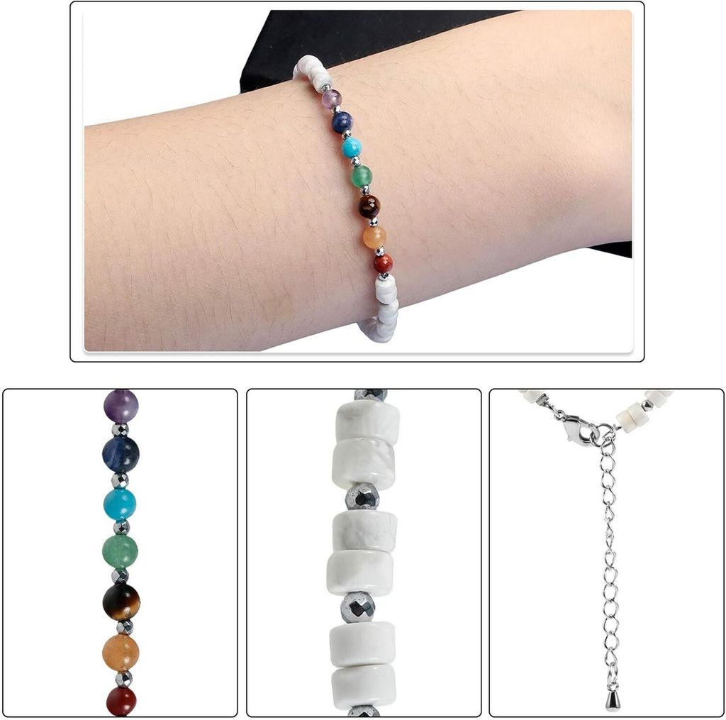 Mookaitedecor Baum Des Lebens Armband - 8mm Edelstein Perlen, Stretch, Mit Heilsteinen