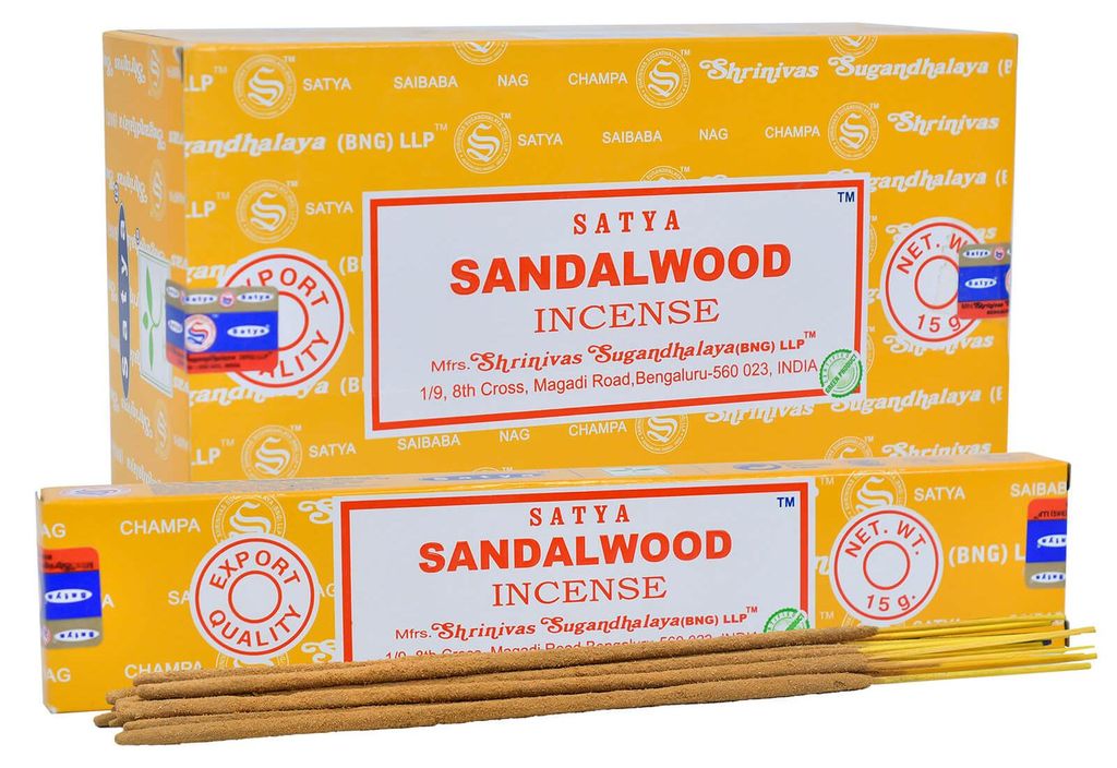 SANDELHOUT Satya wierookstokjes, 15g Productafbeelding 