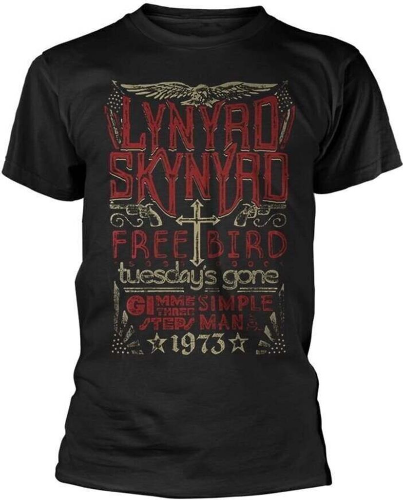 Lynyrd Skynyrd Free Bird 1973 Hits Black S T-Shirt