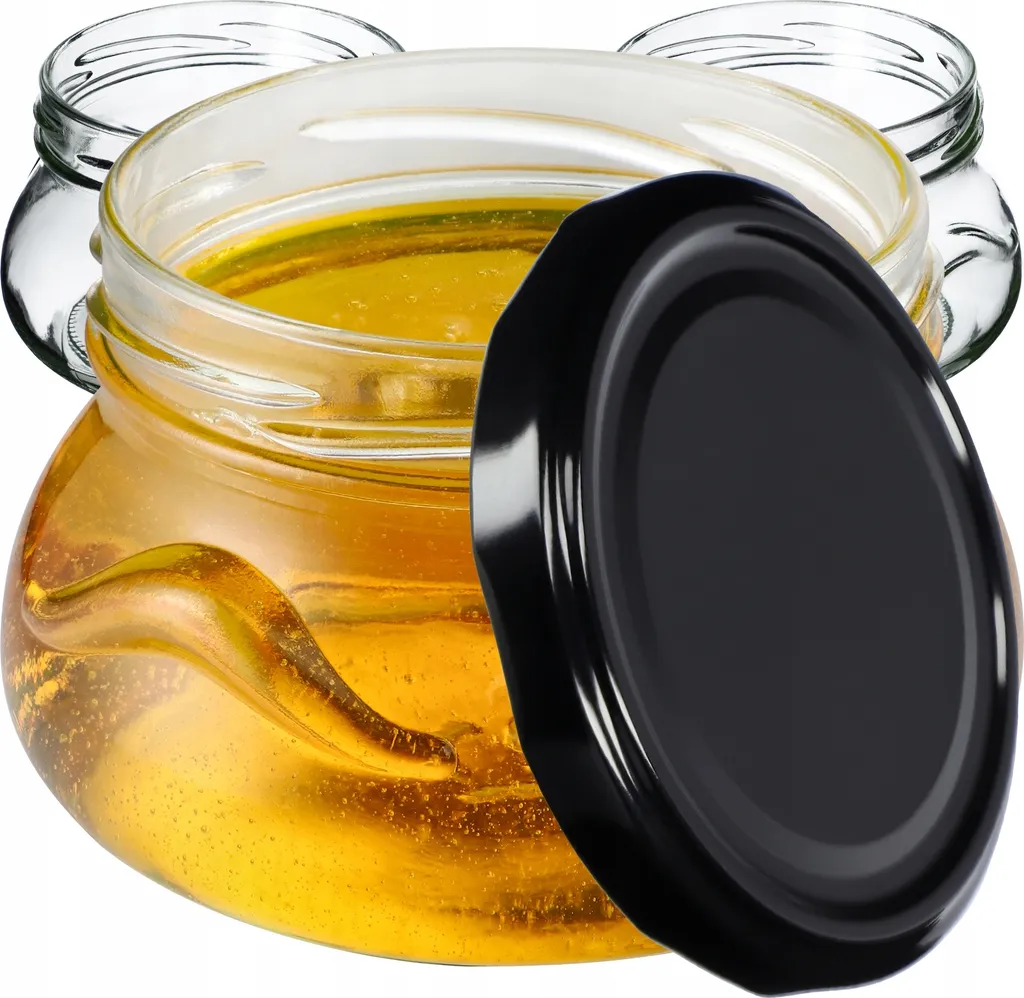 KADAX Raja 10x Barattoli Vetro 300ml per Conserve Tappo Nero Ermetico