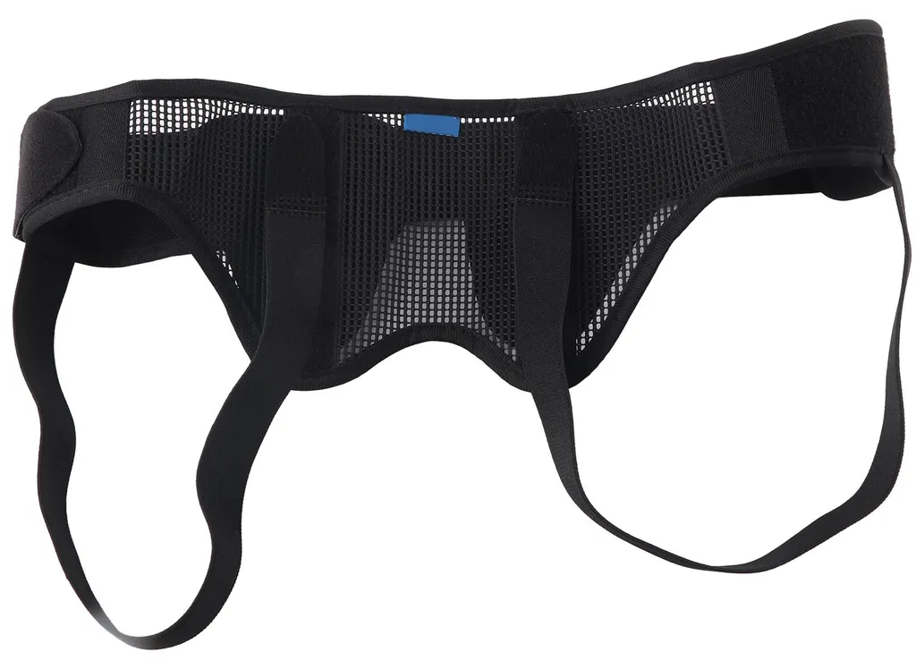 Ceinture herniaire supérieure réglable et respirante pour hernie inguinale