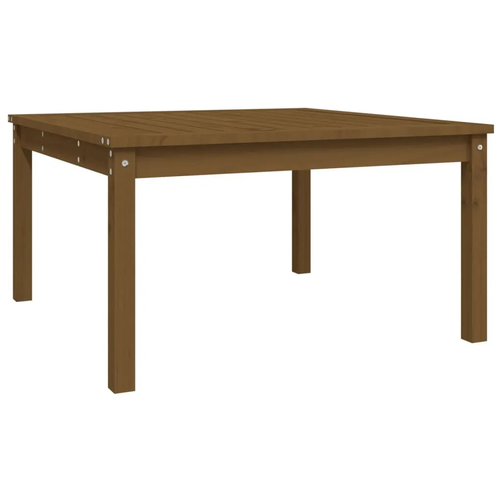 Tavolo Quadrato in Legno di Pino per Giardino e Terrazza 45cm