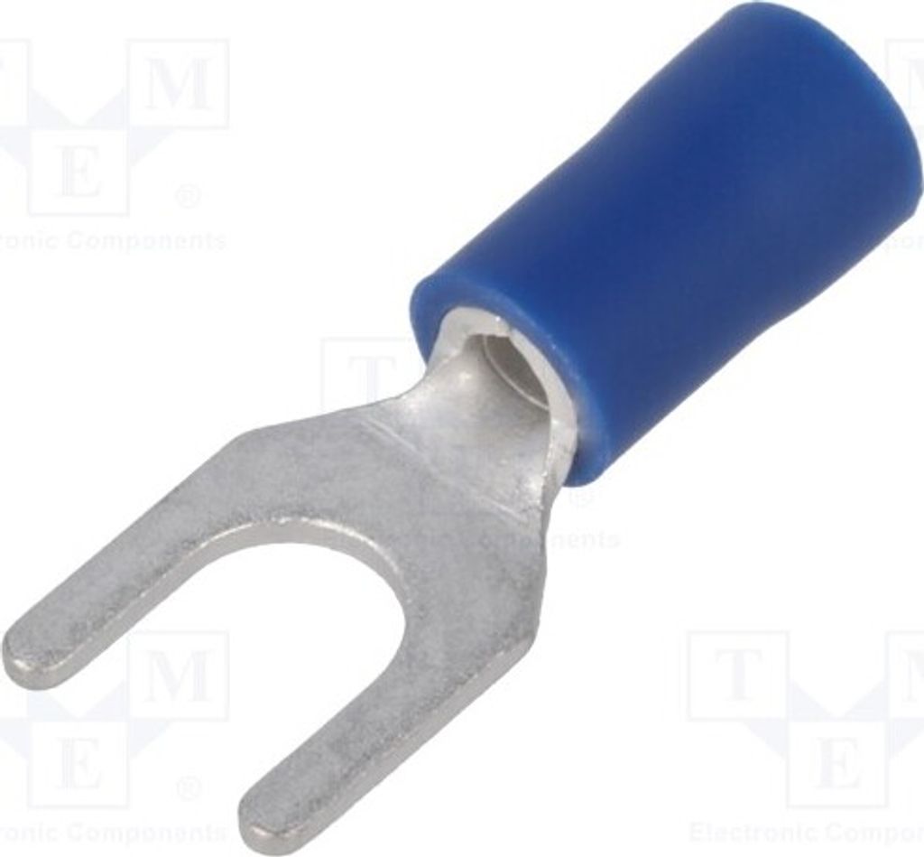 10x Gabelkabelschuh M5 Ø: 5,3mm Klemmverbindung 1,5÷2,5mm2 blau ST-092/B Isolierte