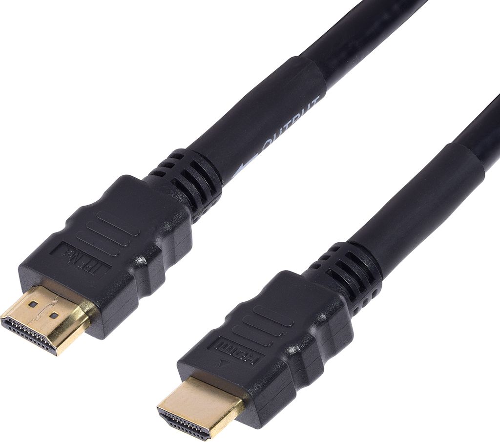 TPFNet AKTIVES High Quality HDMI Kabel 2.0/1.4a kompatibel mit Verstärker schwarz, 45m
