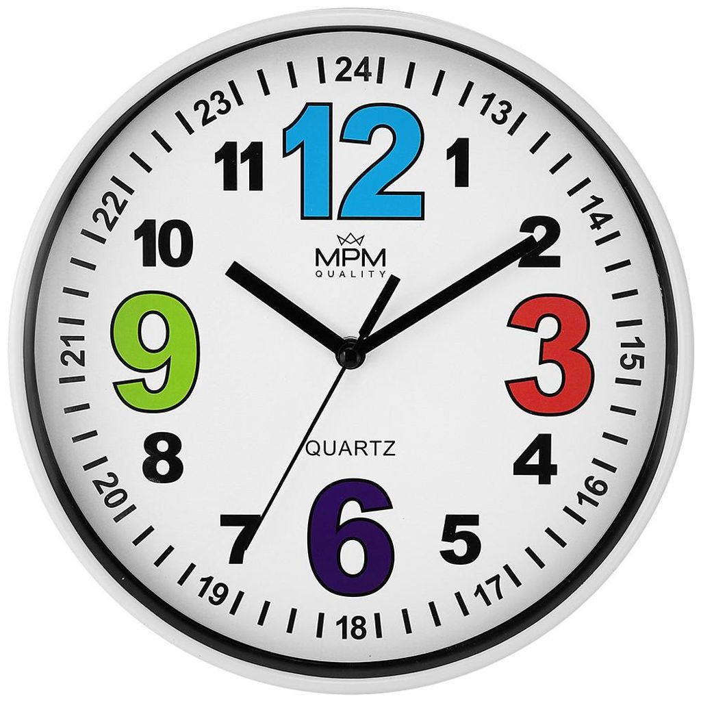 MPM-Quality Morelli Wanduhr Kunststoff lautlos Weiß 20 cm Produktbild 