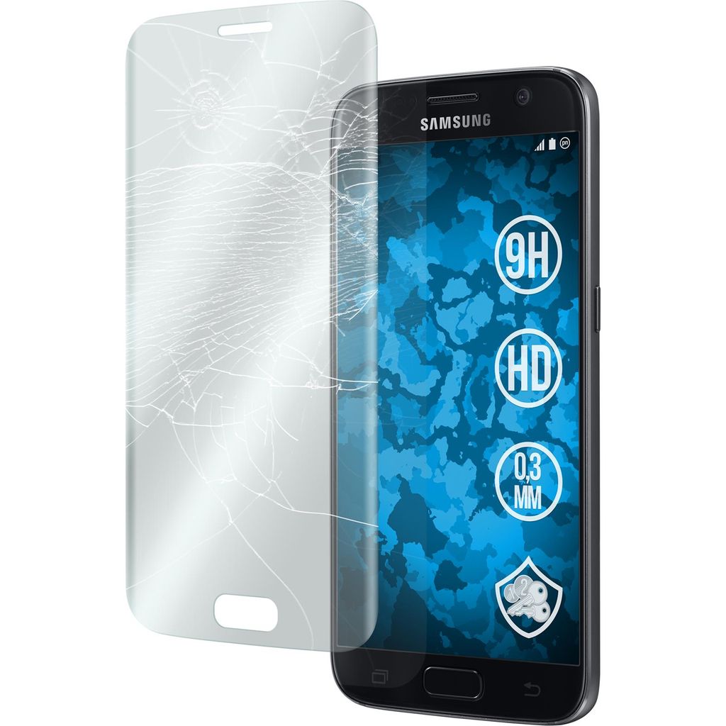 1er-Pack PhoneNatic Glas-Folie klar full-screen clear kompatibel mit Samsung Galaxy S7 - Panzerglas für Galaxy S7