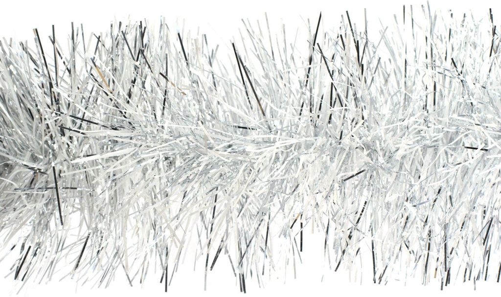 Weihnachtsgirlande Lametta 15cm x 3m Perlmutt Weiß