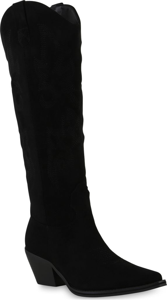 VAN HILL Damen Leicht Gefütterte Cowboystiefel Stiefel Produktbild