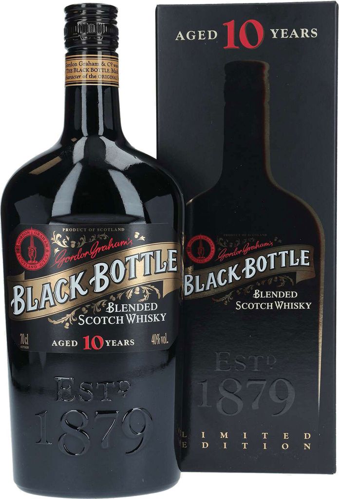 Black Bottle 10 Years Old Blended Scotch Whisky 40% Vol. 0,7l in Geschenkbox