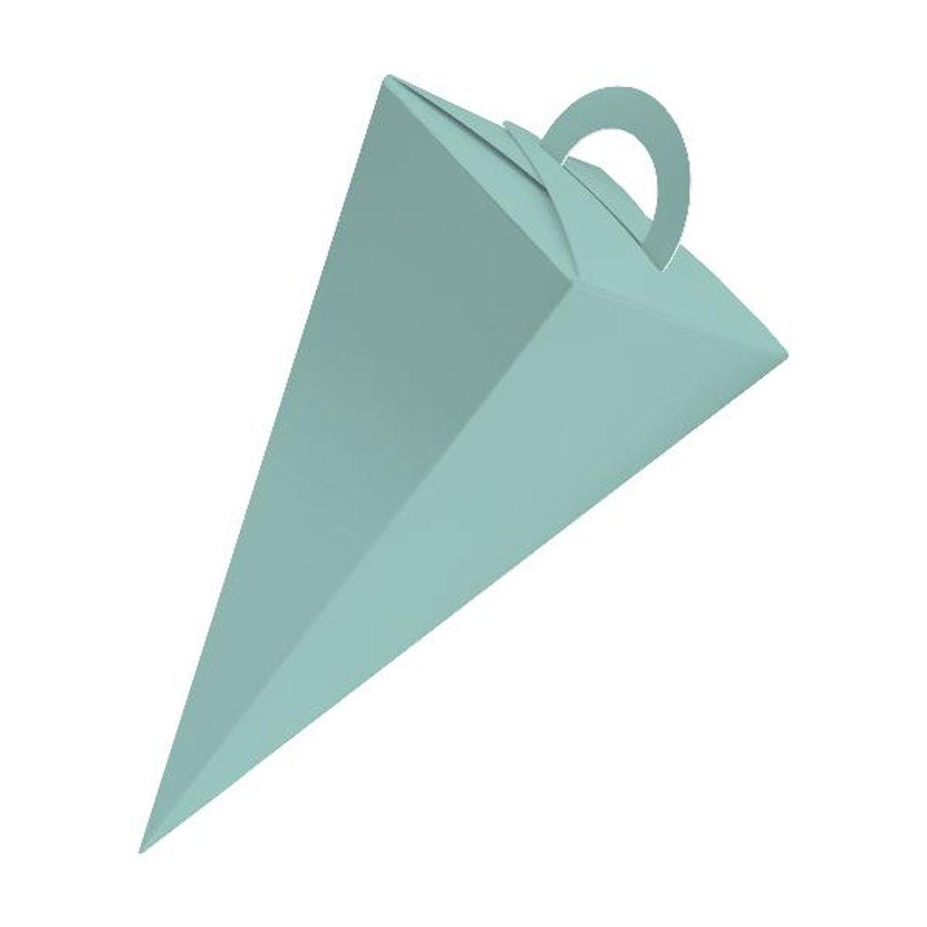 itenga Geschenktüte Schultüte mit Griff 21 cm Türkis