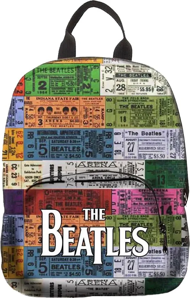 The Beatles Mini Sac à Dos Noir Ticket RO15248 - Design Unisexe Compact
