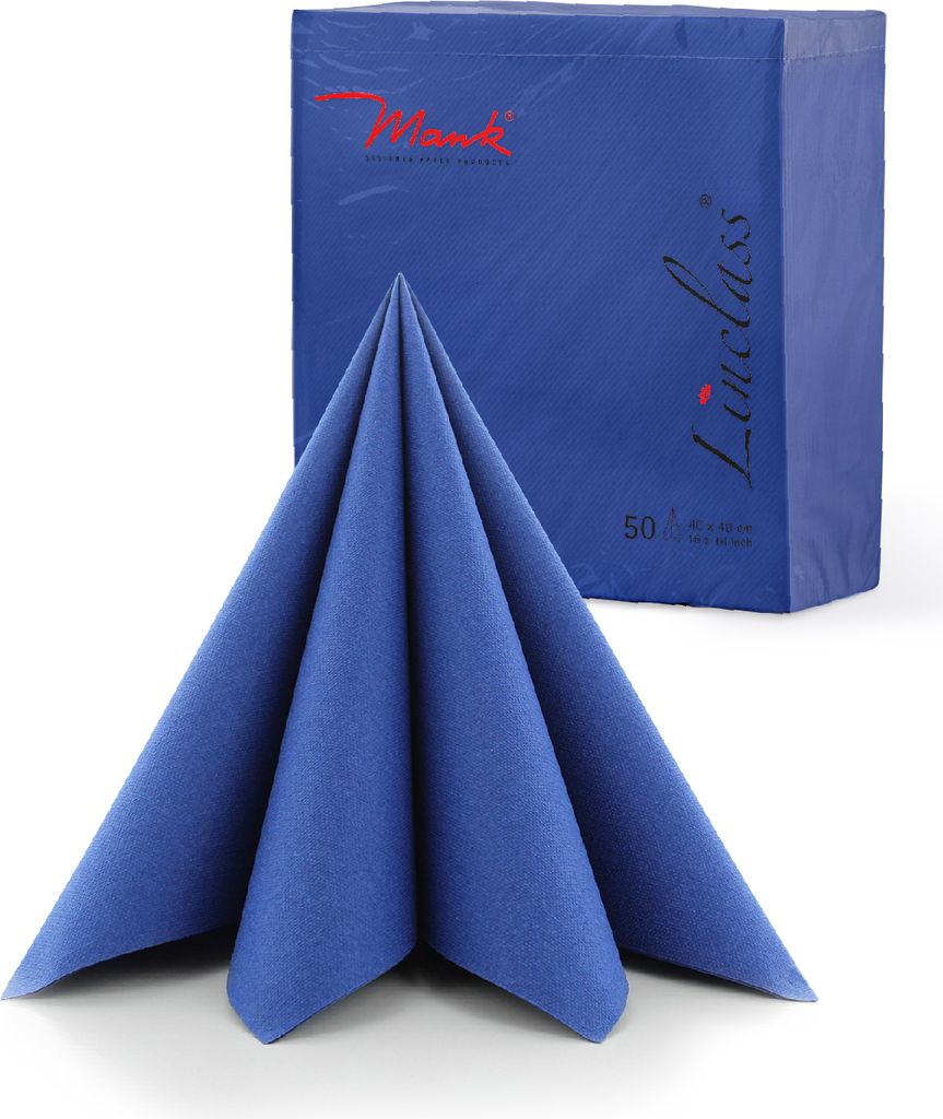 PG-Airlaid Serviette Blau, 40 x 40 cm, 50 Stück Produktbild 