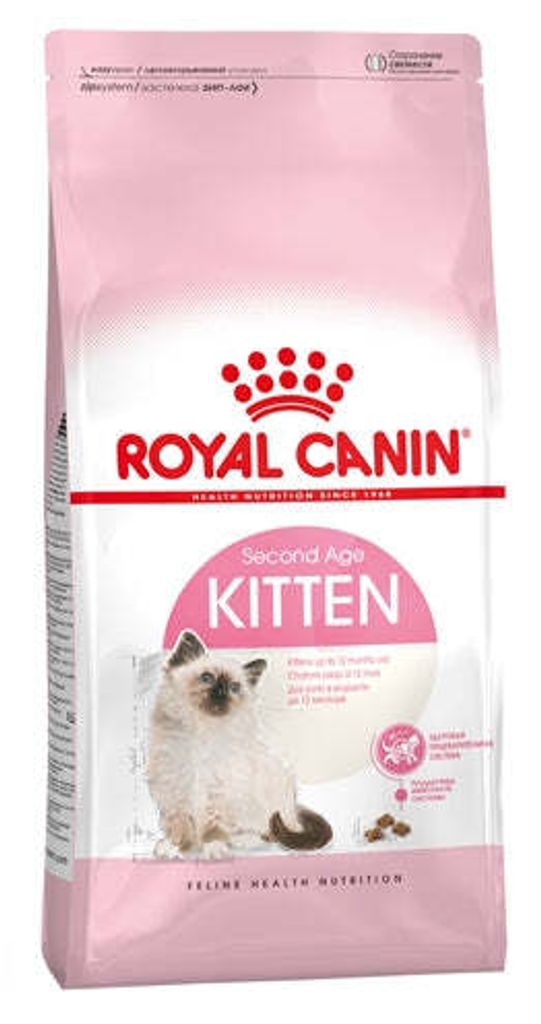 A bag of Royal Canin Kitten food.