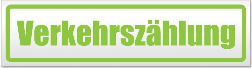 Kiwistar Verkehrszählung Magnetschild Schild magnetisch - 60cm Lindgrün - Magnetfolie für Auto PKW Kfz