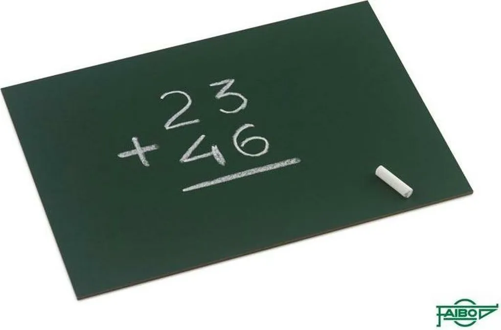 Ardoise Scolaire Verte 25x36 cm Faibo en Schiste Double Face - 10 Pièces