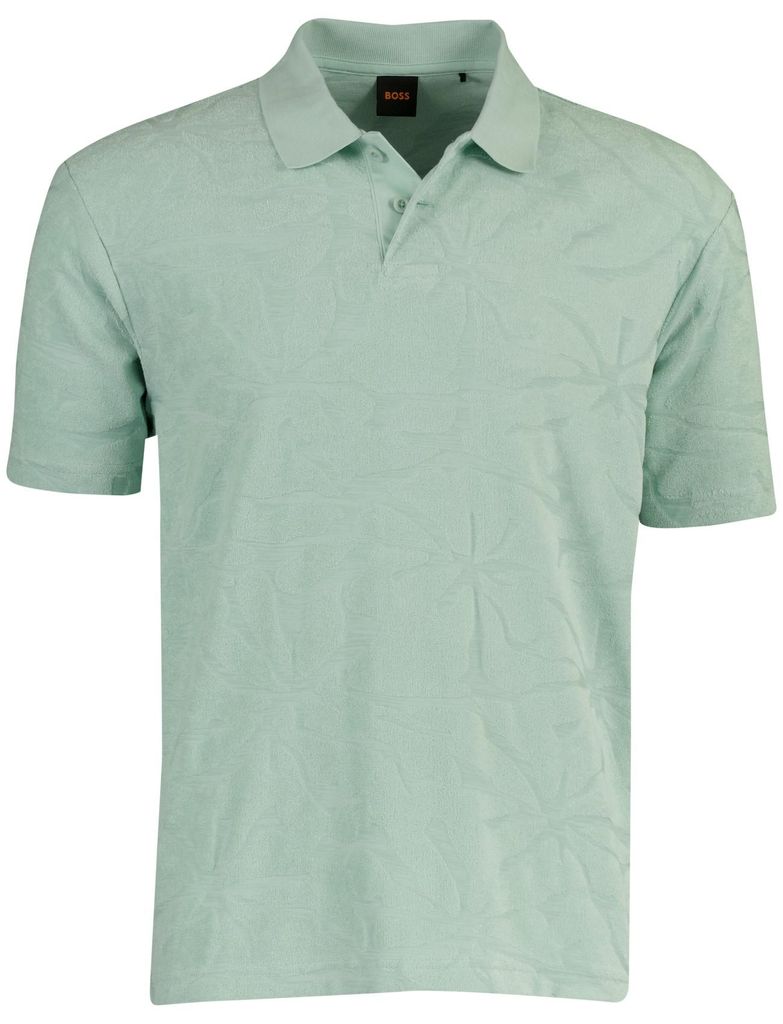 Poloshirt türkis BOSS Orange mit Struktur