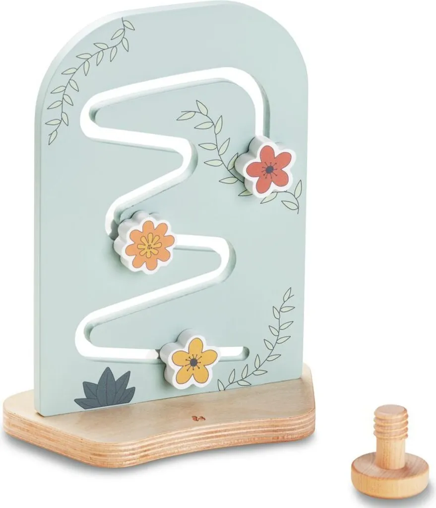 Planche de motricité Hauck Play Tray boisée avec jeux de plantation