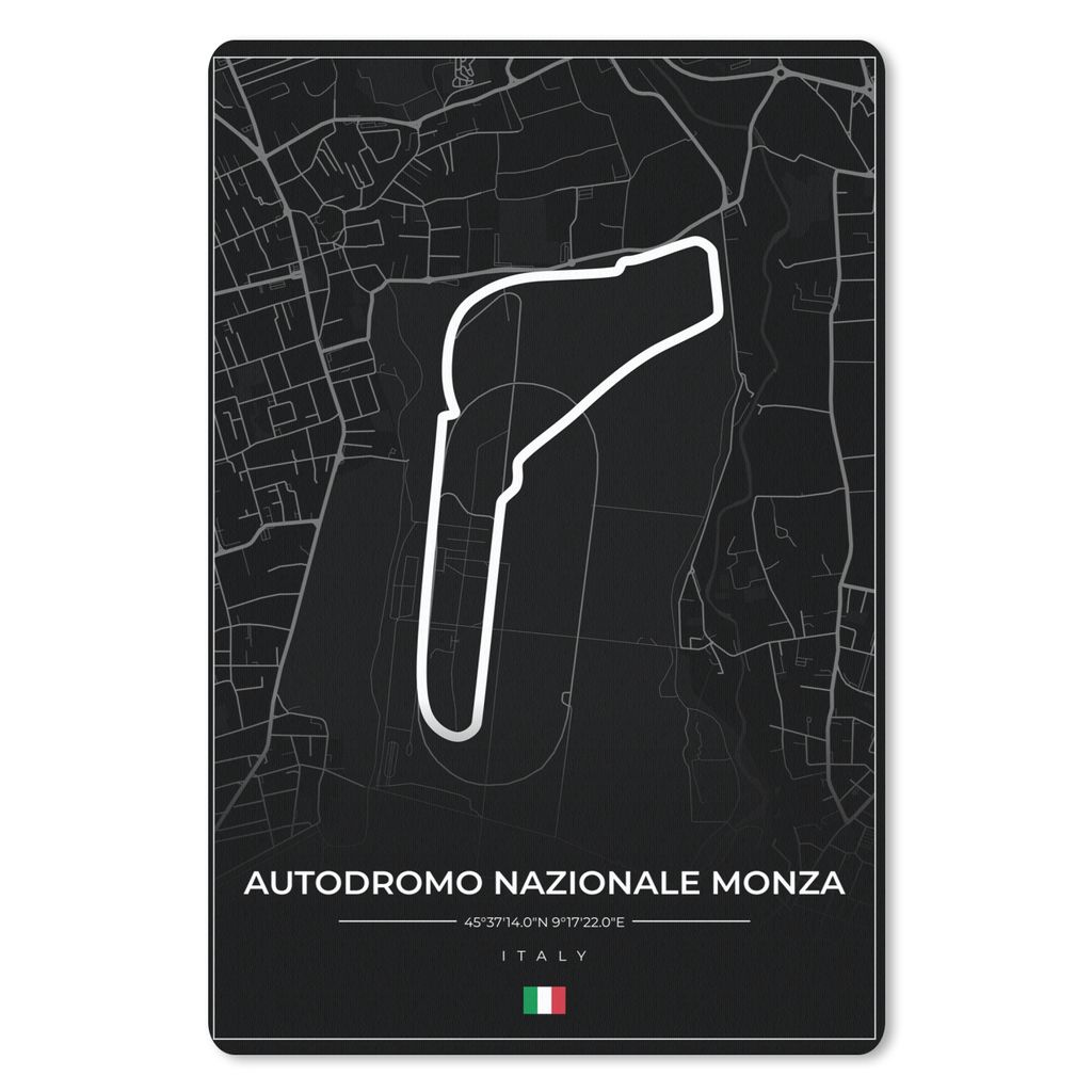 MuchoWow Mauspad Mousepad Rennsport - F1 - Rennstrecke - Italien - Autodromo Nazionale Monza - Schwarz 18x27 cm - Mousepads - Maus Mat - Pad - Ma...