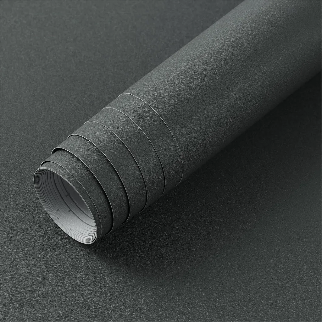 Revêtement Adhésif pour Meuble Gris Foncé Mat - Rouleau Vinyle 60x500cm