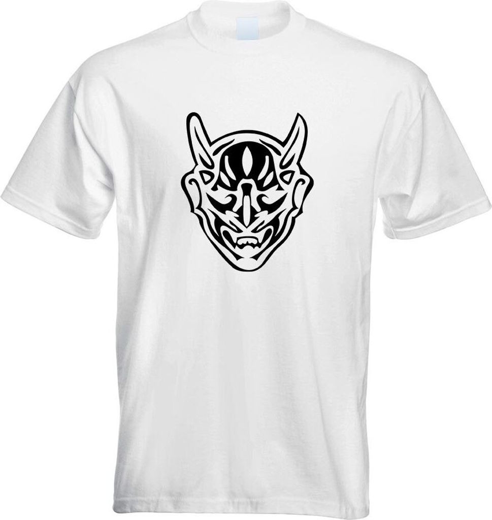 Kiwistar - T-Shirt - Weiss - Teufel Motiv Bedruckt Funshirt Design Print - mit Motiv Bedruckt - Funshirt Design - Sport - Freizeit - Herren - XXL