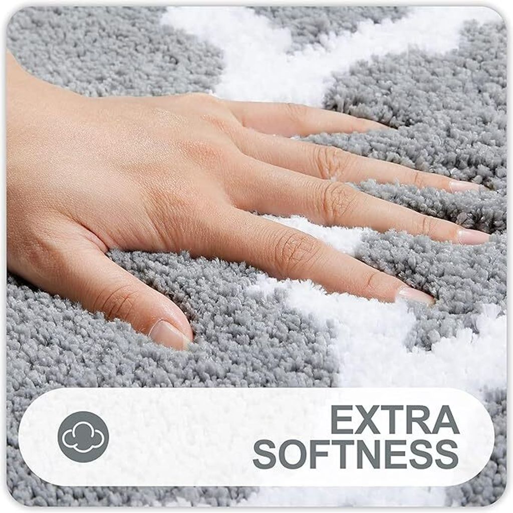 Rutschfeste Badematte, Badezimmerteppich, Hochflor Produktbild 3