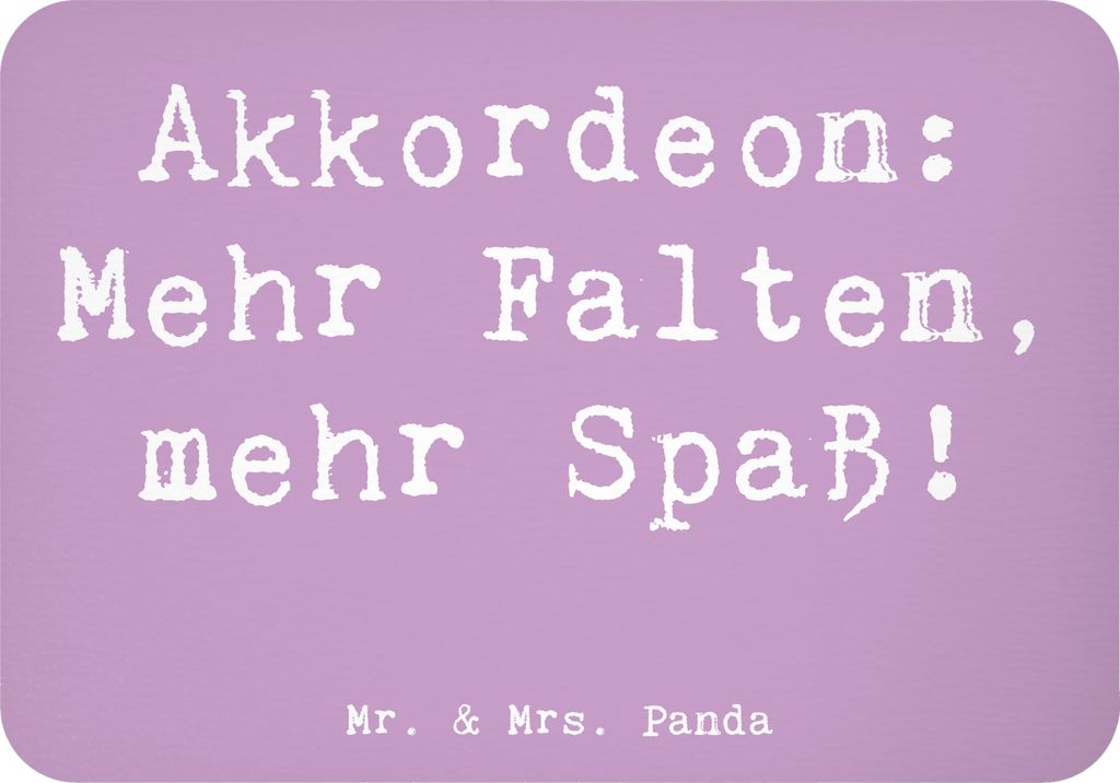 Mr. & Mrs. Panda Kühlschrankmagnet Spruch Akkordeon Spaß - Lavendeltraum - Geschenk, Lernen, Volksmusik, haftmagnet, Blasinstrument, emotional, w...