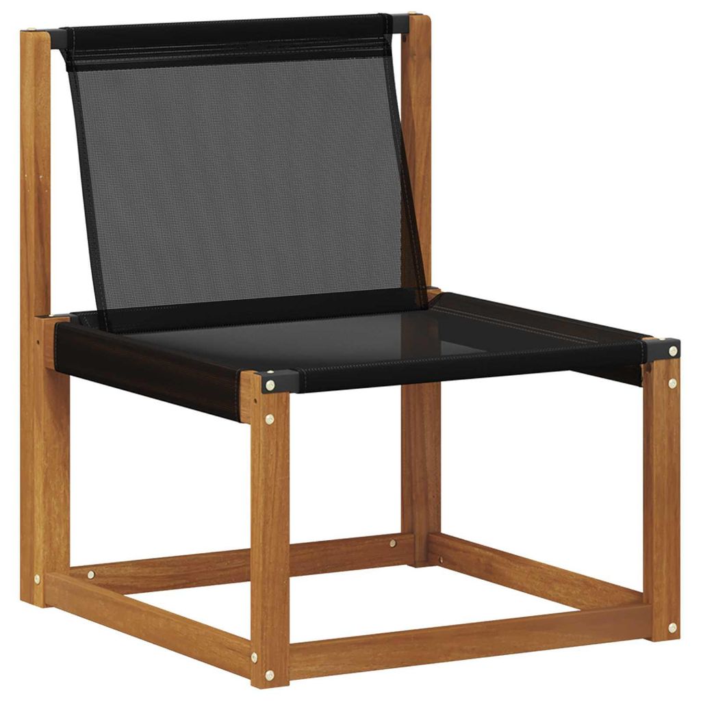 "im Diskont"Outdoor Mittelsofa Massivholz Akazie und Textilene-Stoff Natur - Gartensofas DEMöbel55640