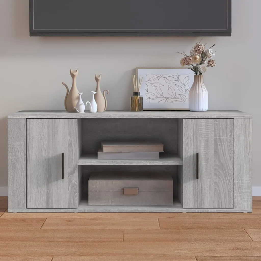 Maison Exclusive - Mobile TV grigio Sonoma 100x35x40 cm Materiale ligneo