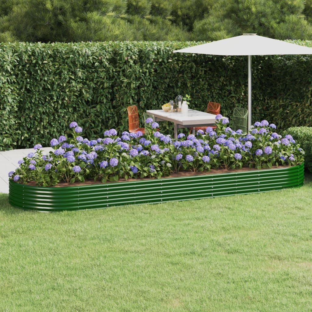 Maison Exclusive - Hochbeet Verzinkter Stahl 450x140x36 cm Grün