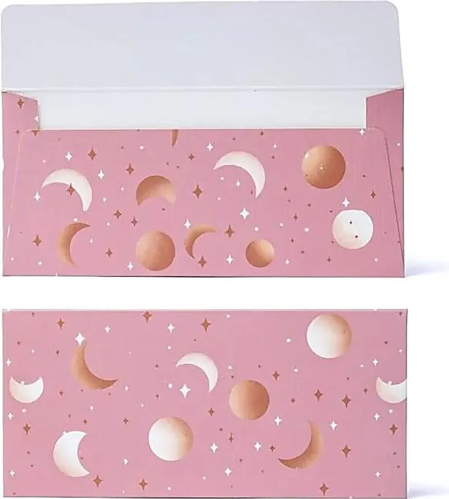 Sublimez vos Cartes Cadeaux avec ces Enveloppes Lunes Roses 19x9cm - x10