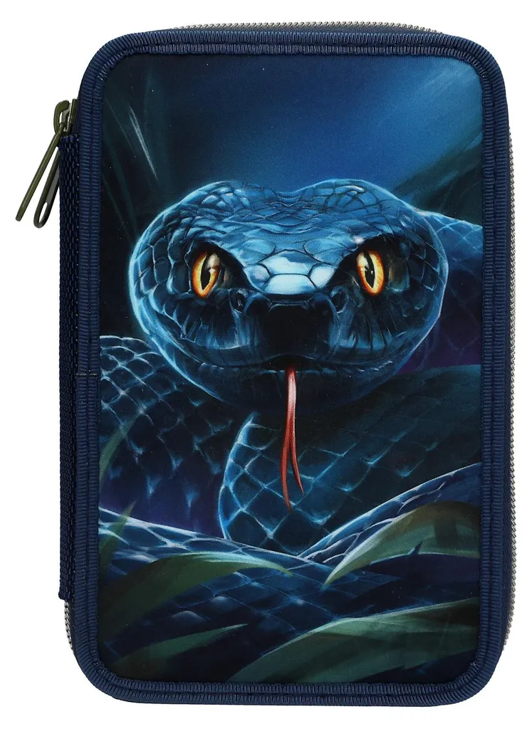 Trousse double zippée garnie avec élastiques Adventure World
