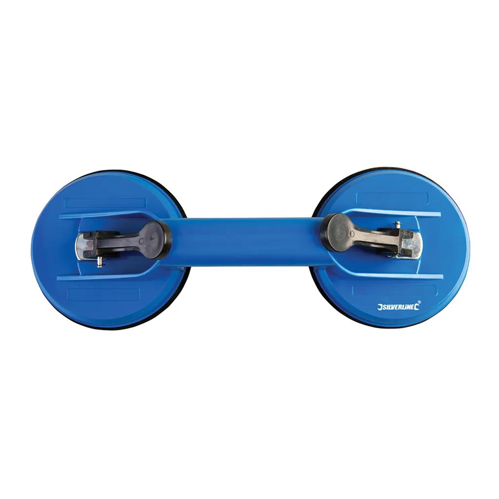 Ventouse double en ABS robuste Silverline pour le levage de dalles lisses