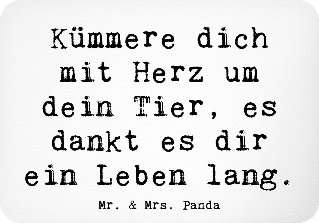 Mr. & Mrs. Panda Dekomagnet Spruch Haustiere pflegen - Weiß - Geschenk, Vertrauem, Notizhalter, Tierliebe, magnet, Mutmacher, Zeit für, Kümmere ...