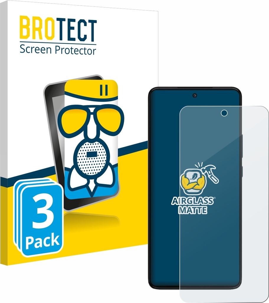 3x BROTECT Entspiegelungs Schutzglas für Motorola Moto G84 Schutzfolie Panzer Folie Glas Display Schutz matt
