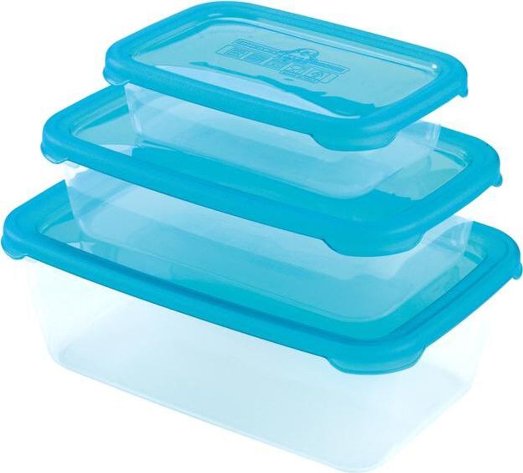 Set De 3 Pots Rectangulaires "Polar Frost", 0,6L/1,3L/2,5L Image du produit 