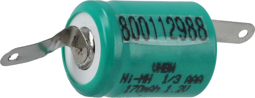 vhbw Akku Ersatz für 1/3AAA für Modellbau (170mAh, 1,2V, NiMH, mit Lötfahne (U))