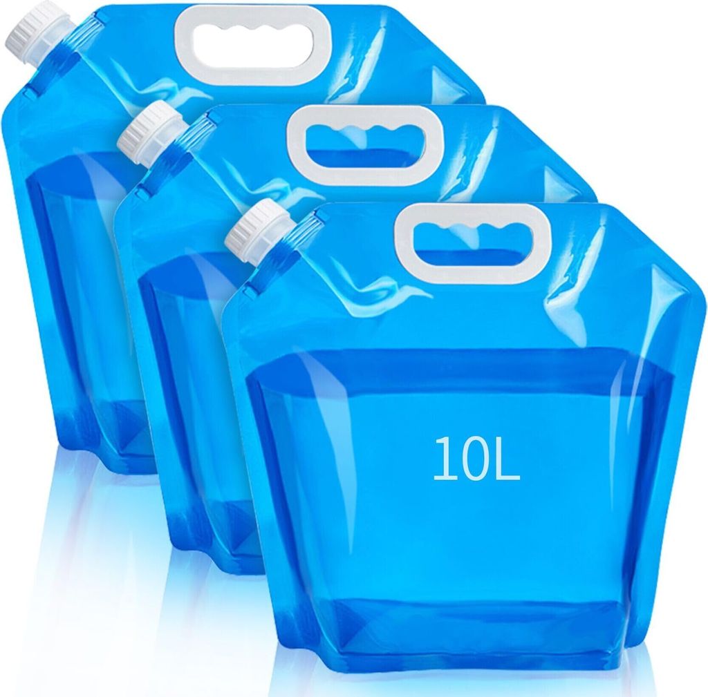 3 pack Faltbarer Wasserbehälter 10L mit Dichtem Produktbild 