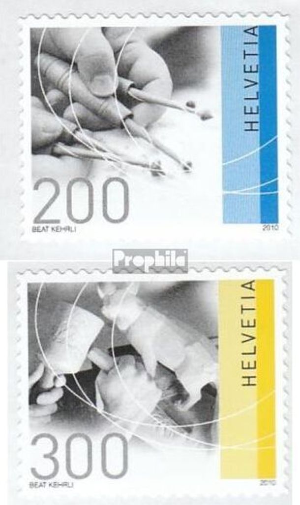 Briefmarken Schweiz 2010 Mi 2176-2177 (kompl.Ausg.) postfrisch Traditionelles Handwerk
