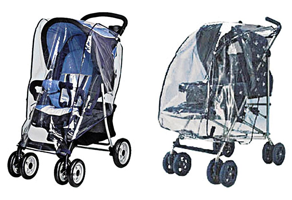 Regenschutz für Zwillings Buggy Jogger Kinder Wagen Regen Plane Baby Verdeck 