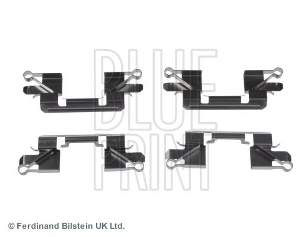 4x BLUE PRINT ADC448602 Zubehörsatz Scheibenbremsbelag Vorne für NISSAN NP300 Navara Pickup (D40) für MITSUBISHI L 200 / Triton Pickup (KAT, KBT)