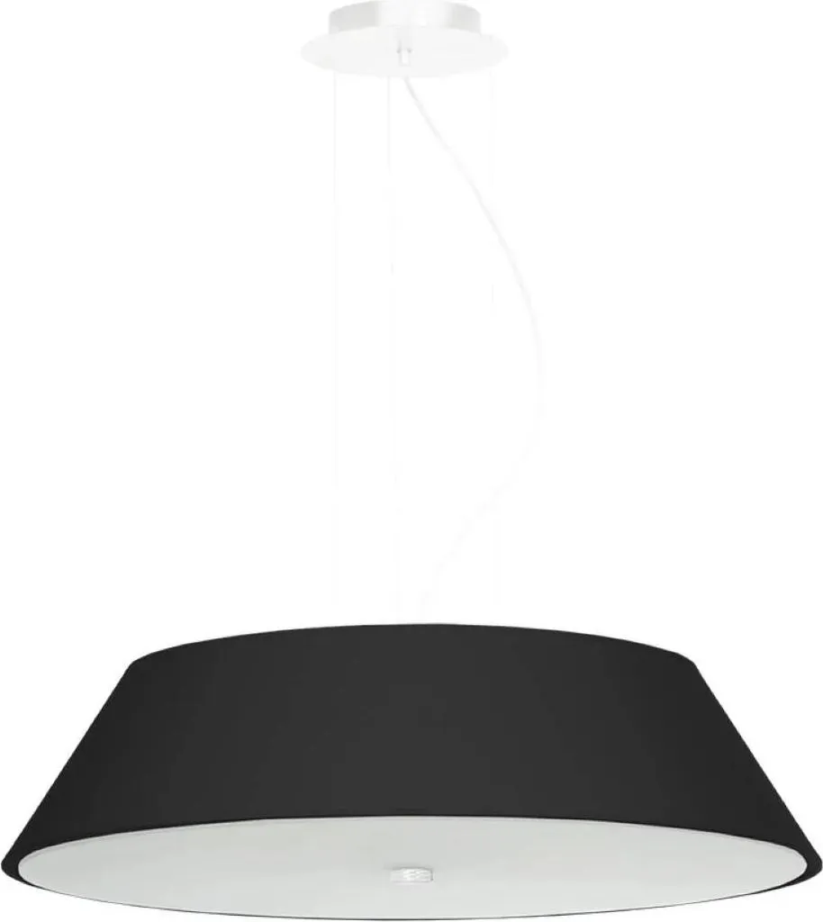 Suspension plafonnier VEGA 60 noir design moderne 5 ampoules E27