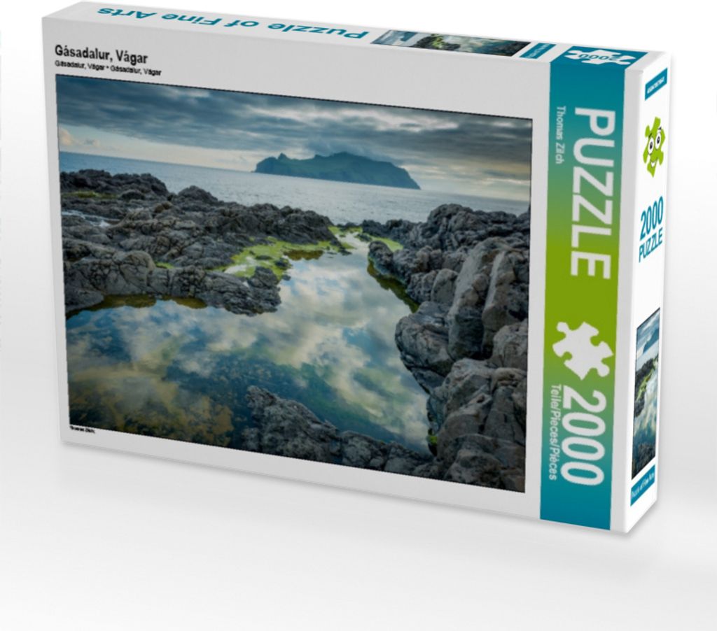 Calvendo Gásadalur, Vágar 2000 Teile Puzzle quer 900x670mm, Zilch Thomas; 7454293