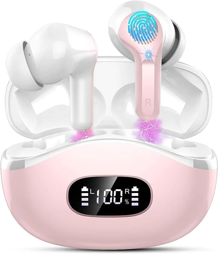 In Ear Kopfhörer Kristallklarer Klang & HiFi-Stereo Praktische Funktionen & Langlebiger Akku mit Vielseitig & Sporttauglich mit Touch-Steuerung