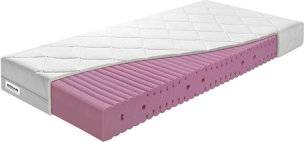 Kaltschaummatratze Benab Red Moon Antibacterial Matratze 85 x 200 cm H3 hart 20 cm hohe Kaltschaummatratzen, Lyocell, HR, 7 Zonen, Profilierung