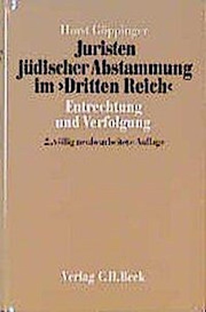 Juristen jüdischer Abstammung im Dritten Reich