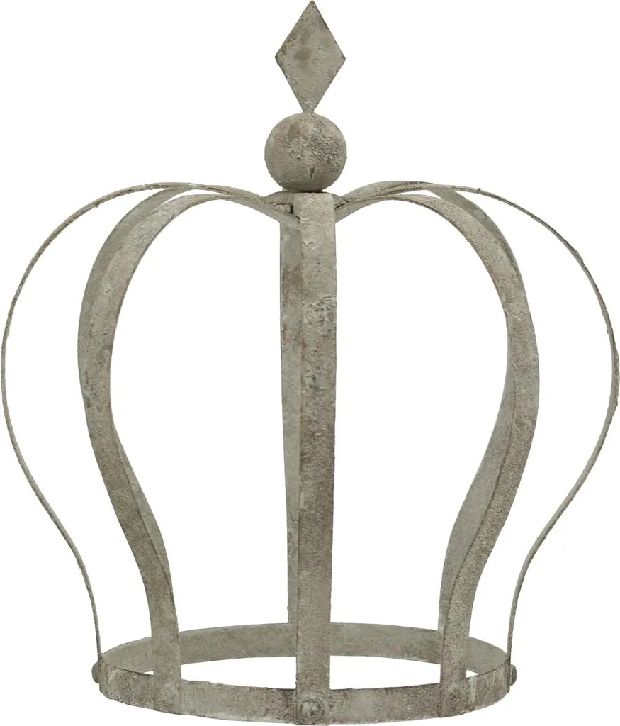 Decorazione Giardino Corona Metallo 18x27x30cm Design Rustico Elegante