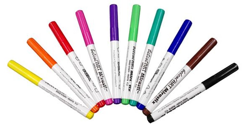 Eduplay Textilstifte Set - 10 bunte Stoffmalstifte für Kinder