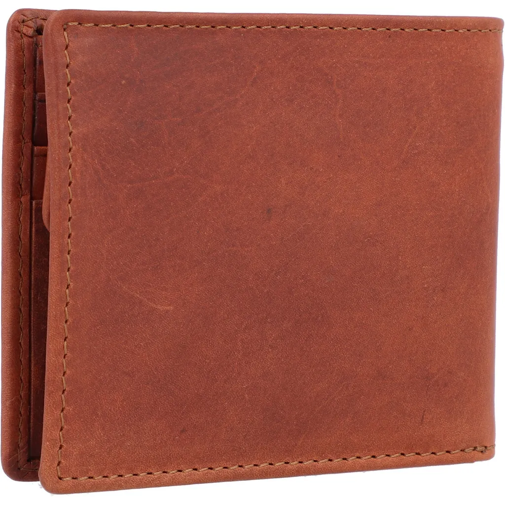 Esquire Dallas Wallet Quer Brown: Portafoglio in Pelle Marrone con RFID - 9