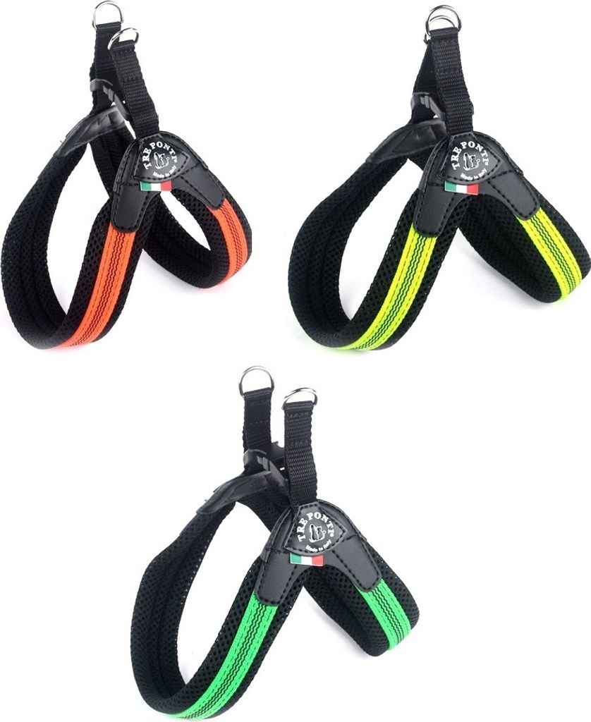 Tre Ponti Easy Fit Soft Mesh Fluo Pop mit Click-Verschluss, Farbe:grün, Größe:Gr 1. / 24-29cm / bis 3kg