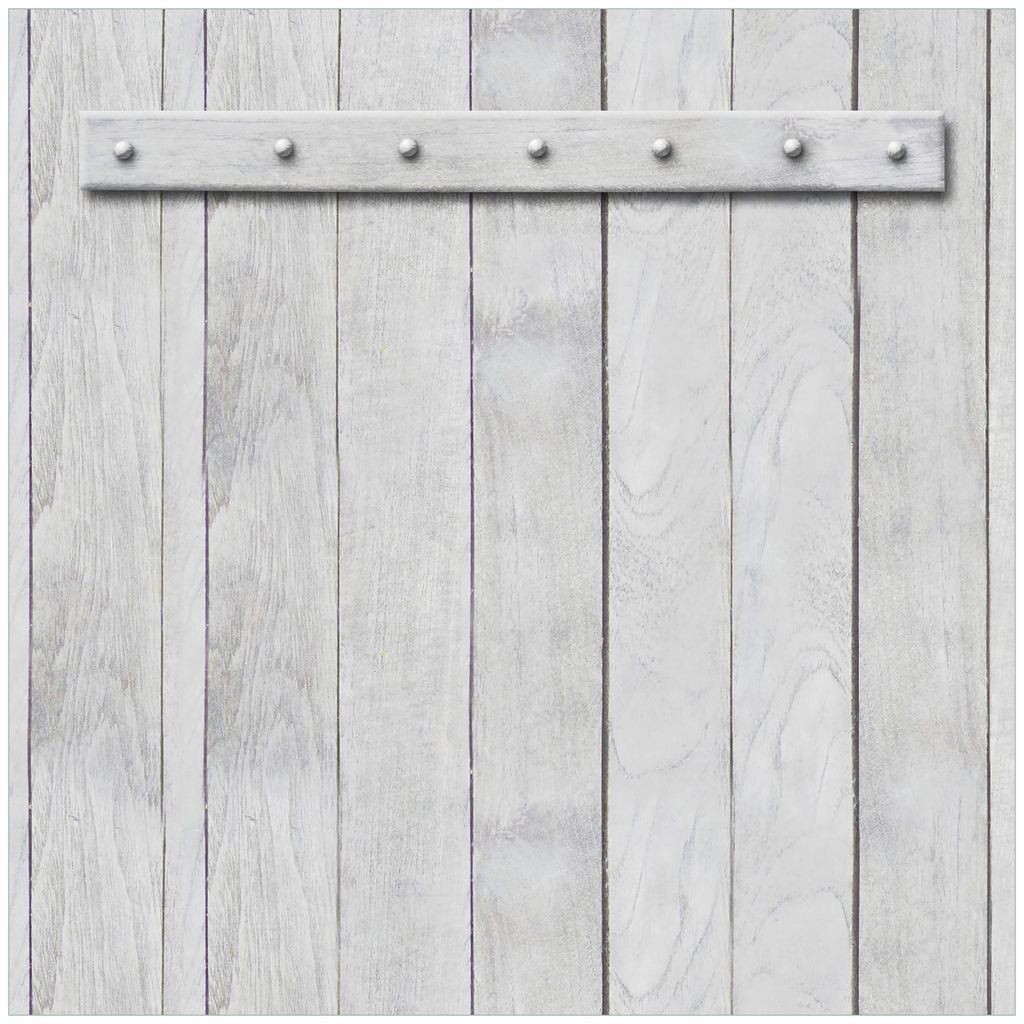 Wallario Sticker / Aufkleber für Kühlschrank / Geschirrspüler / Küchenschränke, selbstklebende Folie - 60 x 60 cm, Motiv: Graue Holztür